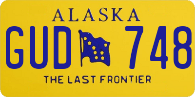 AK license plate GUD748