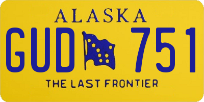 AK license plate GUD751