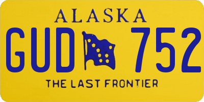 AK license plate GUD752
