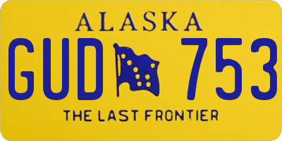 AK license plate GUD753