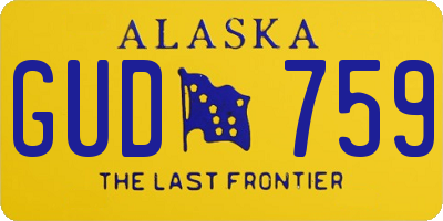 AK license plate GUD759