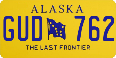 AK license plate GUD762