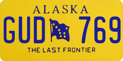 AK license plate GUD769