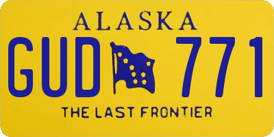 AK license plate GUD771