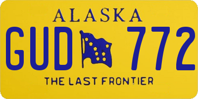 AK license plate GUD772