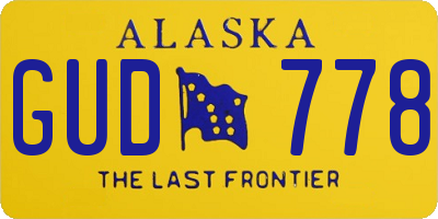 AK license plate GUD778