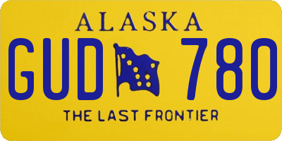 AK license plate GUD780