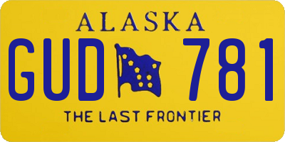 AK license plate GUD781