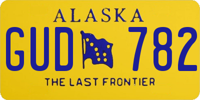 AK license plate GUD782