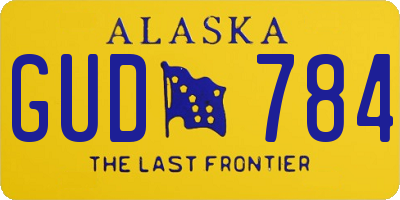 AK license plate GUD784