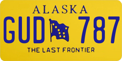 AK license plate GUD787