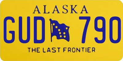 AK license plate GUD790