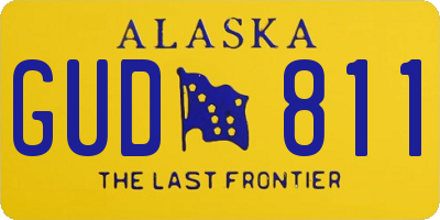 AK license plate GUD811