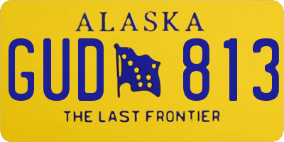 AK license plate GUD813