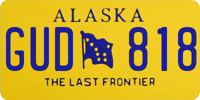 AK license plate GUD818