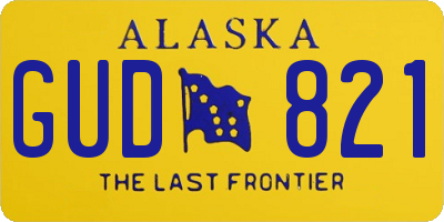 AK license plate GUD821