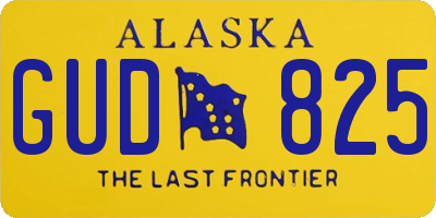 AK license plate GUD825