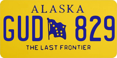 AK license plate GUD829