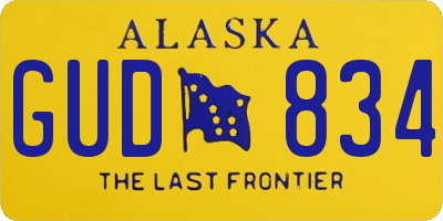 AK license plate GUD834