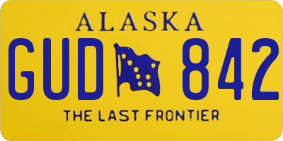 AK license plate GUD842