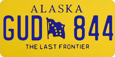 AK license plate GUD844