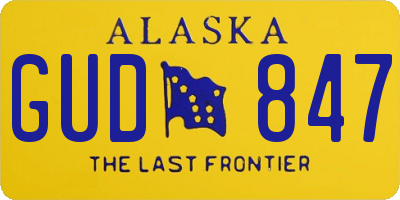 AK license plate GUD847