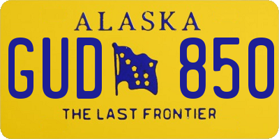 AK license plate GUD850