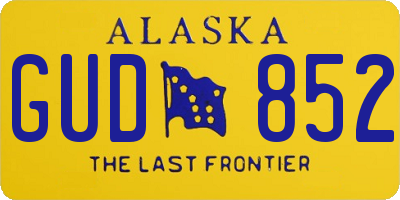 AK license plate GUD852