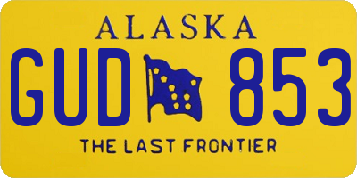 AK license plate GUD853