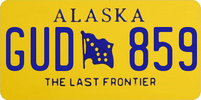 AK license plate GUD859