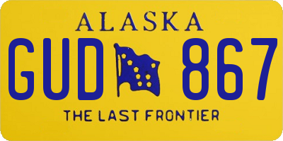 AK license plate GUD867