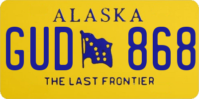 AK license plate GUD868