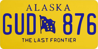 AK license plate GUD876