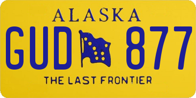 AK license plate GUD877