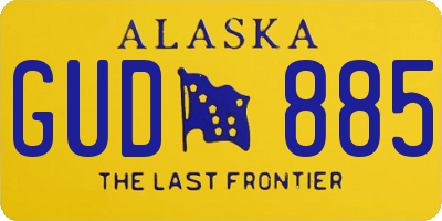 AK license plate GUD885