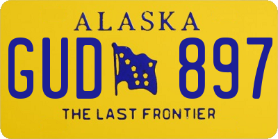 AK license plate GUD897