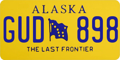 AK license plate GUD898