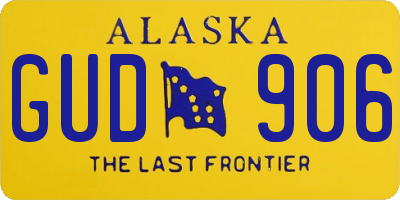 AK license plate GUD906