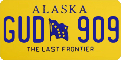 AK license plate GUD909