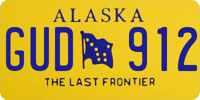 AK license plate GUD912