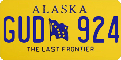 AK license plate GUD924