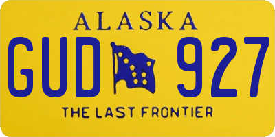 AK license plate GUD927