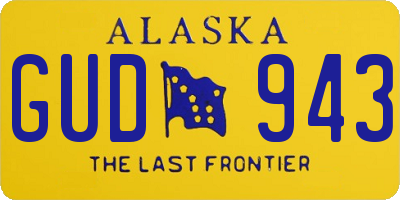 AK license plate GUD943