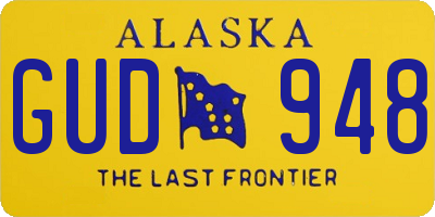 AK license plate GUD948