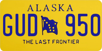 AK license plate GUD950