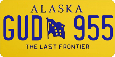 AK license plate GUD955