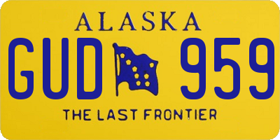 AK license plate GUD959