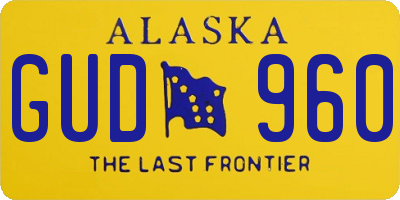AK license plate GUD960