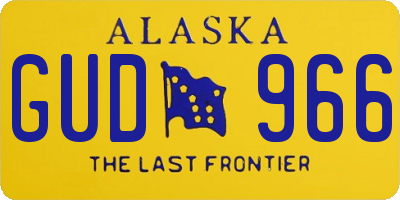 AK license plate GUD966