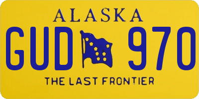 AK license plate GUD970